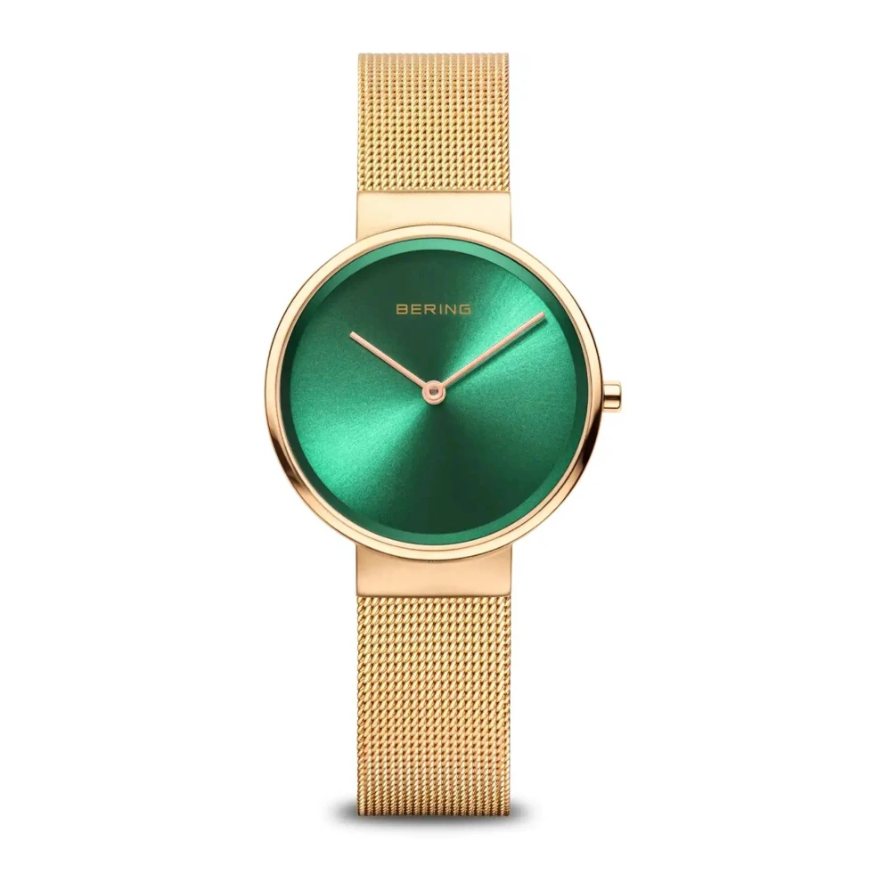 Bering Women's Yellow Watches, One Size, Watch Classic 31 Mm Bracelet Milanese 14531-338