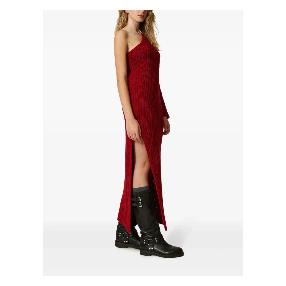 Twinset Venetiaanse Rode Lange Jurk Red Dames
