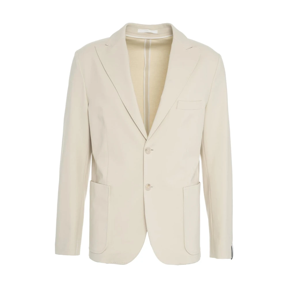 Paolo Pecora Beige Jersey Blazer Ss25 Beige Heren