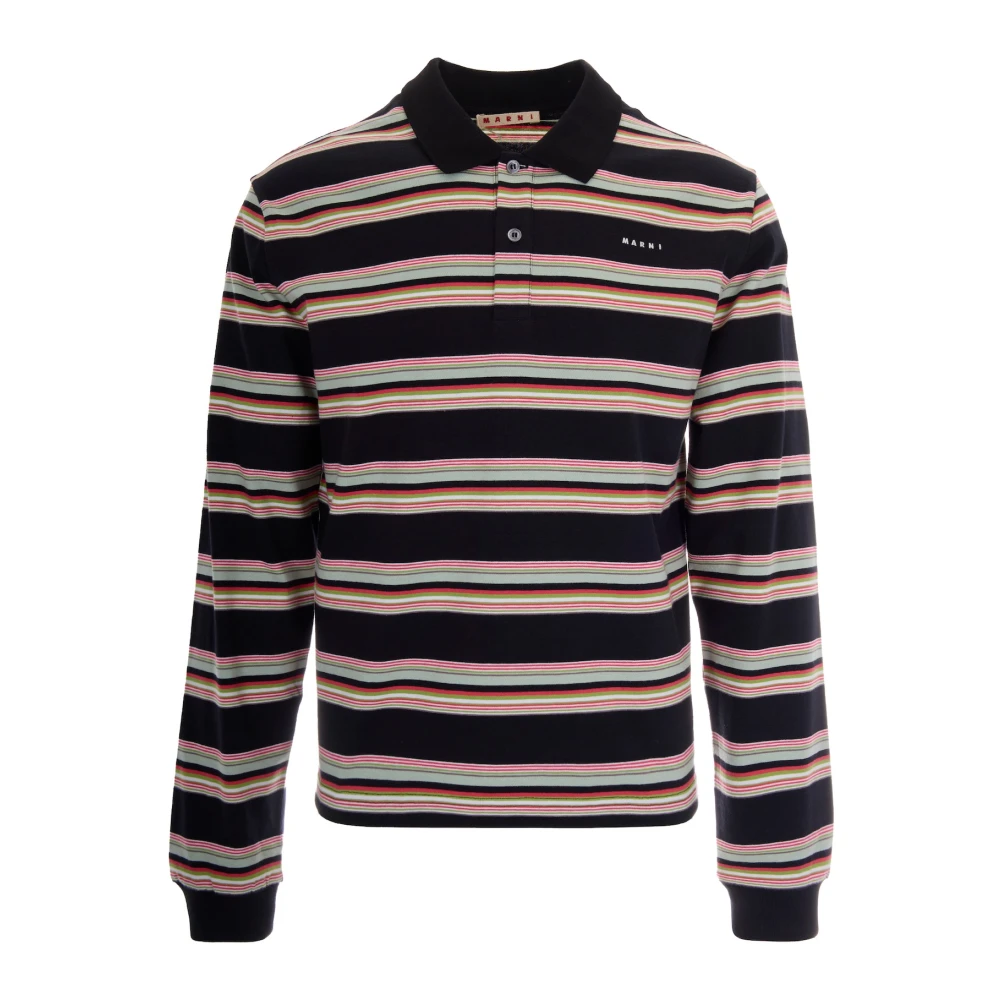 Marni Cotton Polo - Male - Polo Shirts - Multicolor - M - Tops