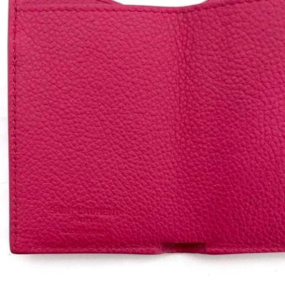 Saint Laurent Vintage Pre-owned Leather wallets Pink Dames