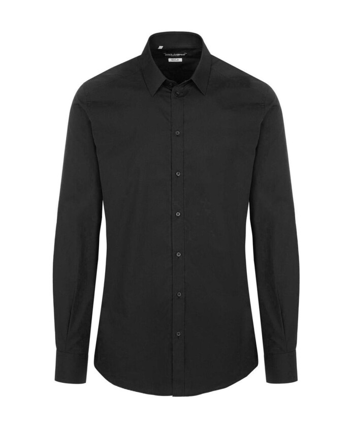 chemise-noire-en-coton-col-kent