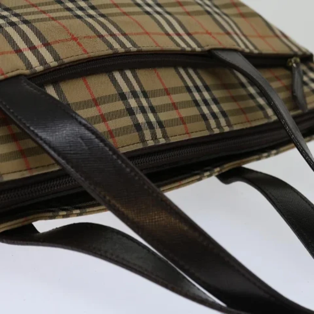 Burberry Vintage Pre-owned Canvas handbags Beige Dames