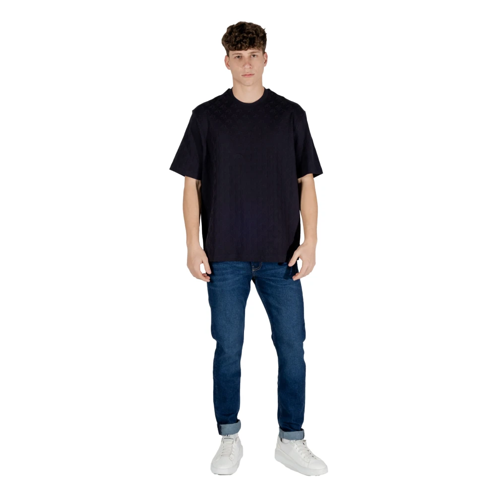 Armani Exchange Katoenen T-shirt korte mouwen lente zomer Blue Heren
