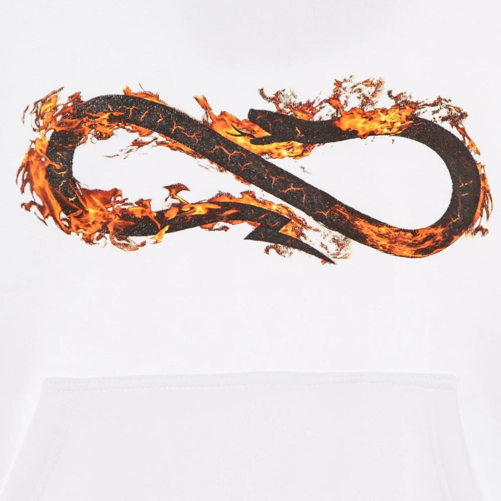 Propaganda Witte Fire Logo Hoodie White Heren