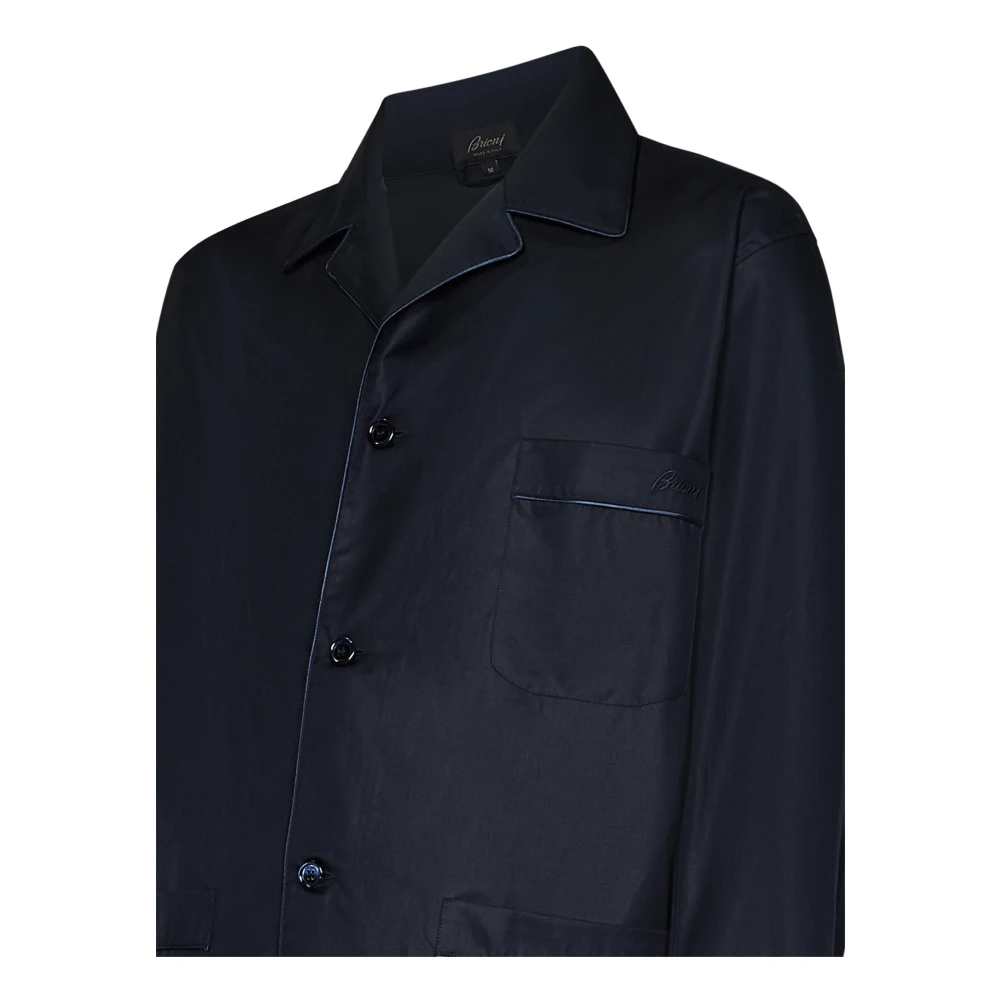 Brioni Blauw Katoenen Pyjamaset Blue Heren