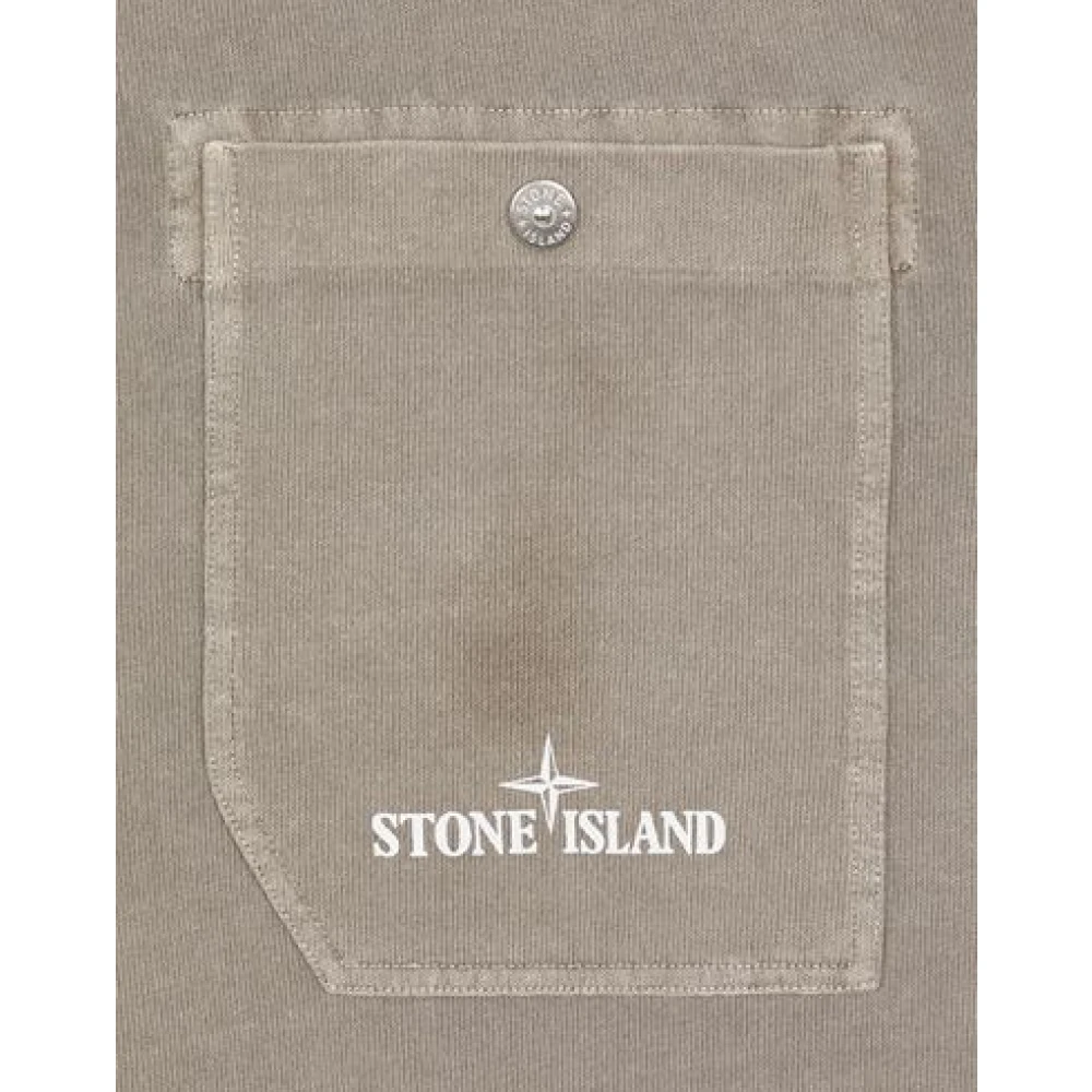 Stone Island Gerecycled zwaar katoenen poloshirt Gray Heren