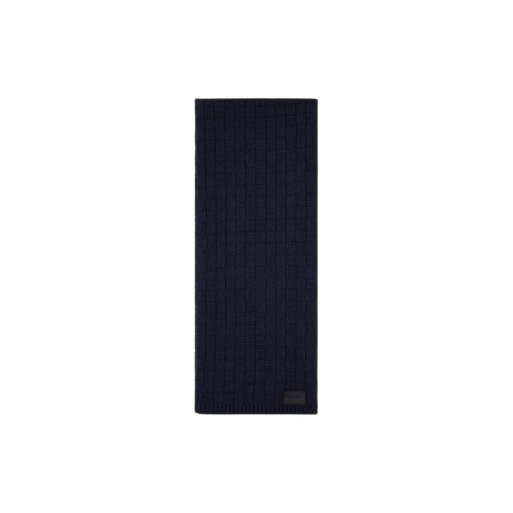 Roberto Cavalli Men's Blue Winter Scarves, One Size, Alpaca Blend Scarf With Branded Tag