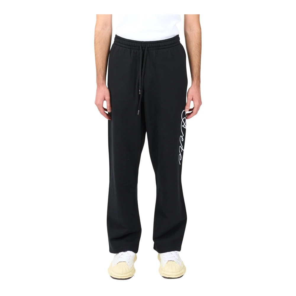 Arte Antwerp Floral Logo Broek met Elastische Tailleband Black Heren