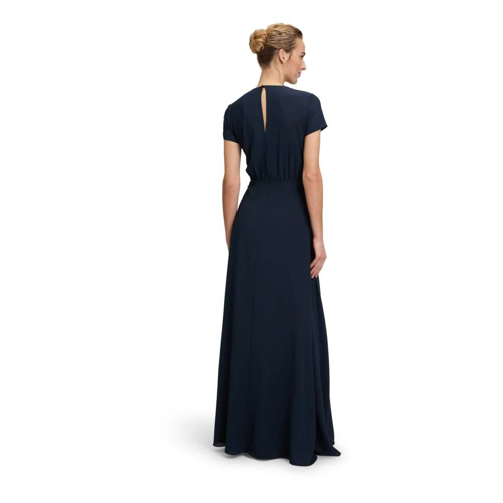 Vera Mont Kanten Avondjurk Blue Dames