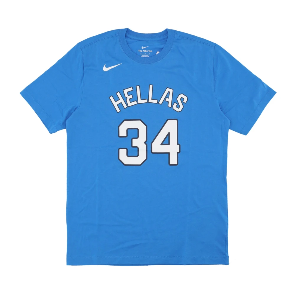 Nike Giannis Antetokounmpo Griekenland Basketbal Tee Blue Heren