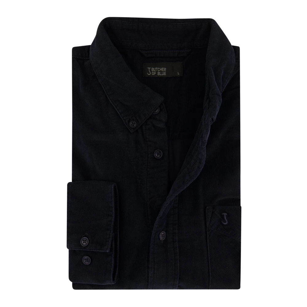 Butcher of Blue Casual Donkerblauw Overhemd Blue Heren