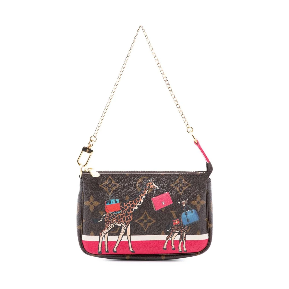 Louis Vuitton Vintage Women's Brown Pre-Owned Printed Mini Pochette Bag