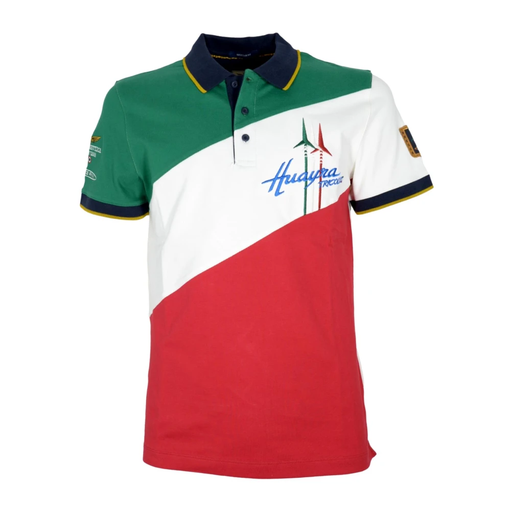 Aeronautica militare Huayra Tricolore Polo Shirt Multicolor Heren