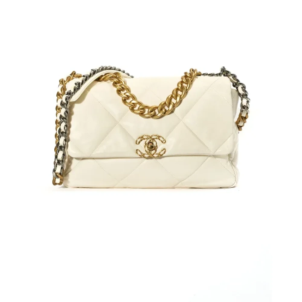 Chanel Vintage Pre-owned Leather chanel-bags White Dames