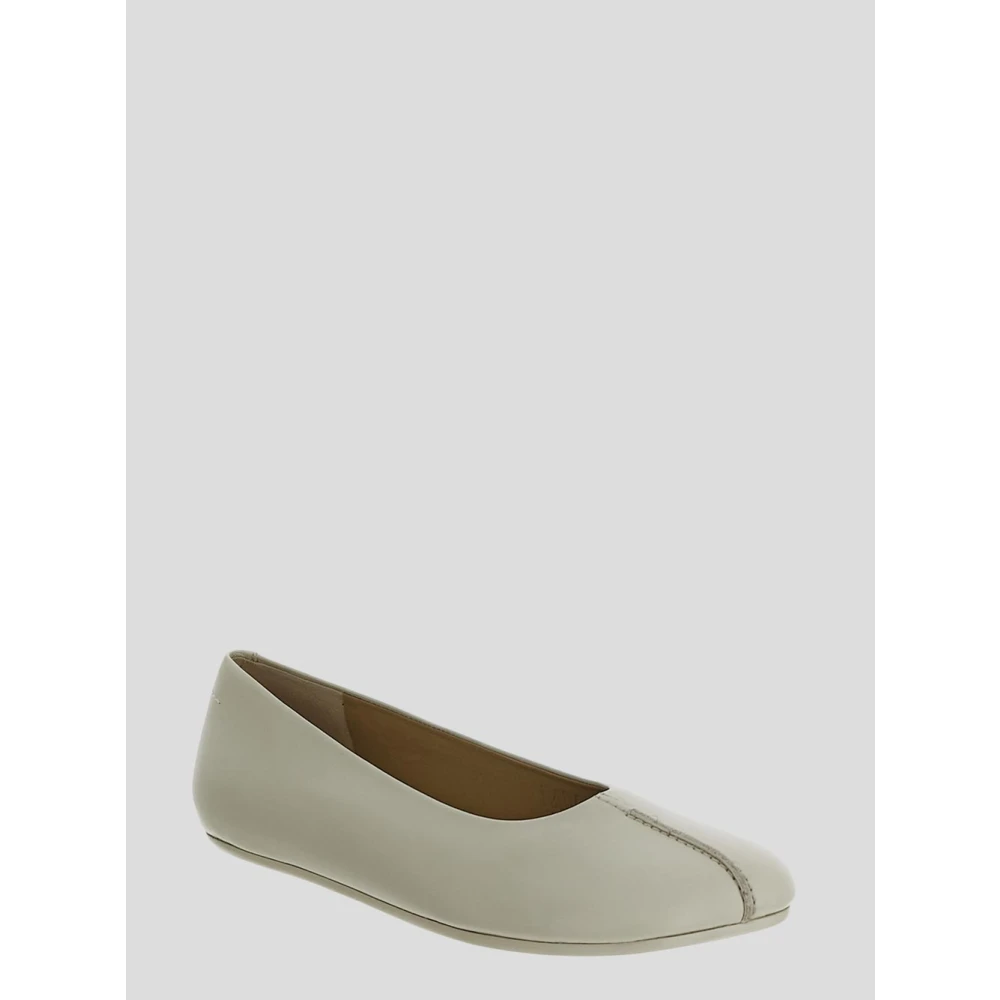 MM6 Maison Margiela Leren Ballerina Schoenen voor Vrouwen White Dames