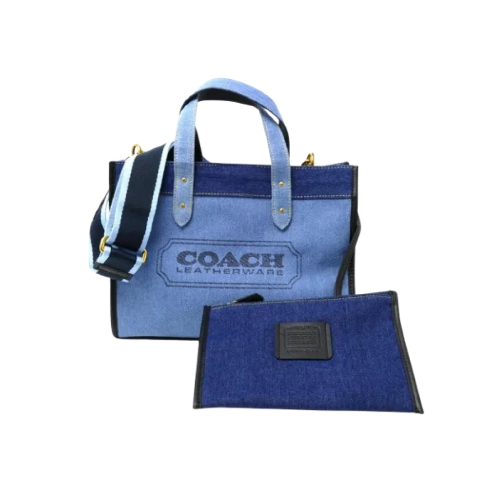 Coach Pre-owned Cotton shoulder-bags Blue Dames