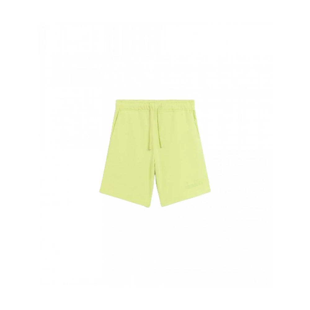 Diadora Katoenen Bermuda Shorts Loose Fit Green Heren