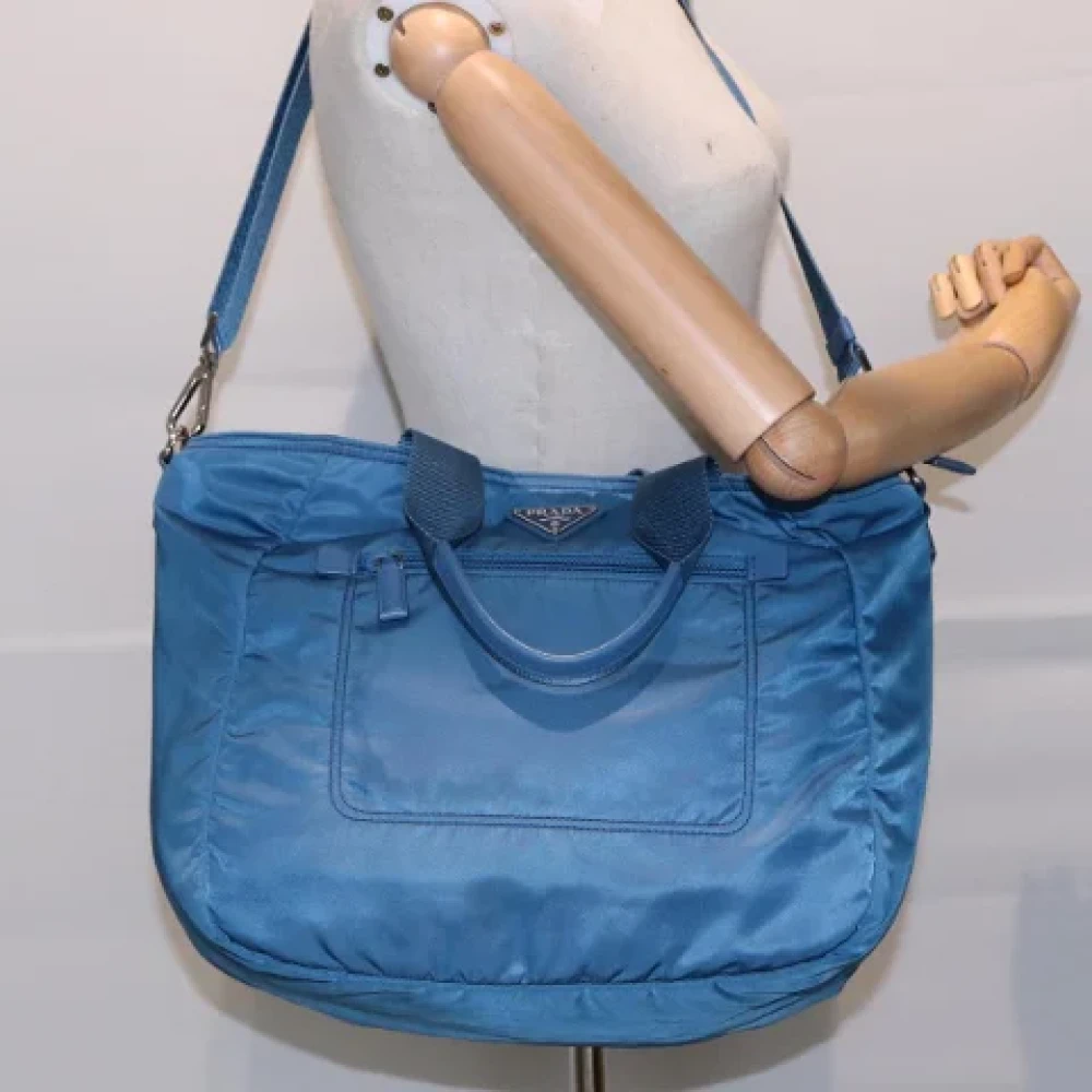 Prada Vintage Pre-owned Fabric prada-bags Blue Dames