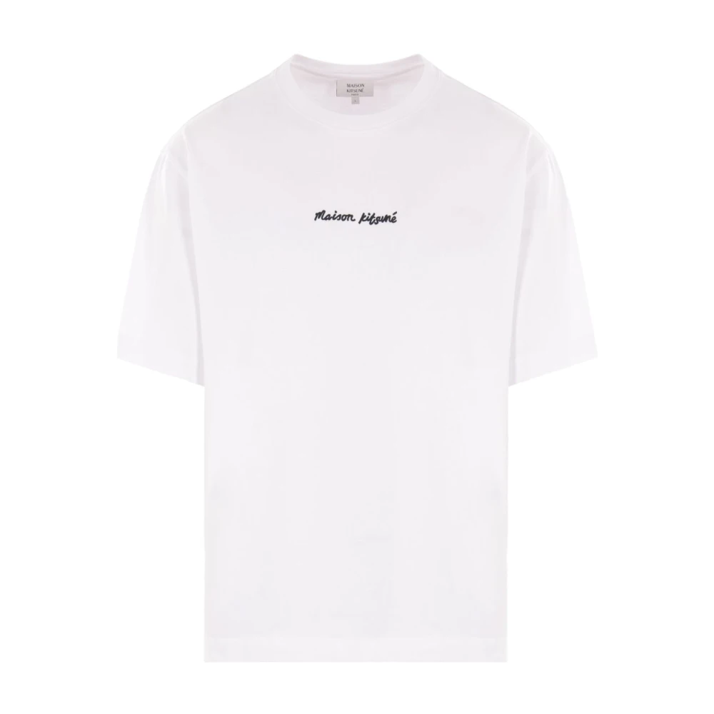 Maison Kitsuné Witte T-shirts en Polos White Heren