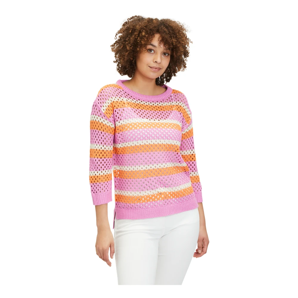 Betty Barclay Gestreepte Chunky Gebreide Trui Multicolor Dames
