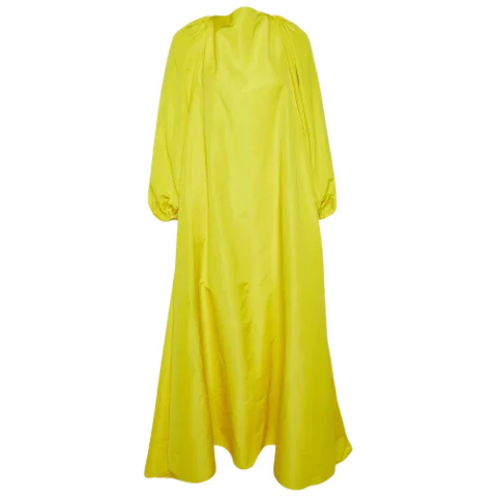 Valentino Vintage Pre-owned Cotton dresses Yellow Dames