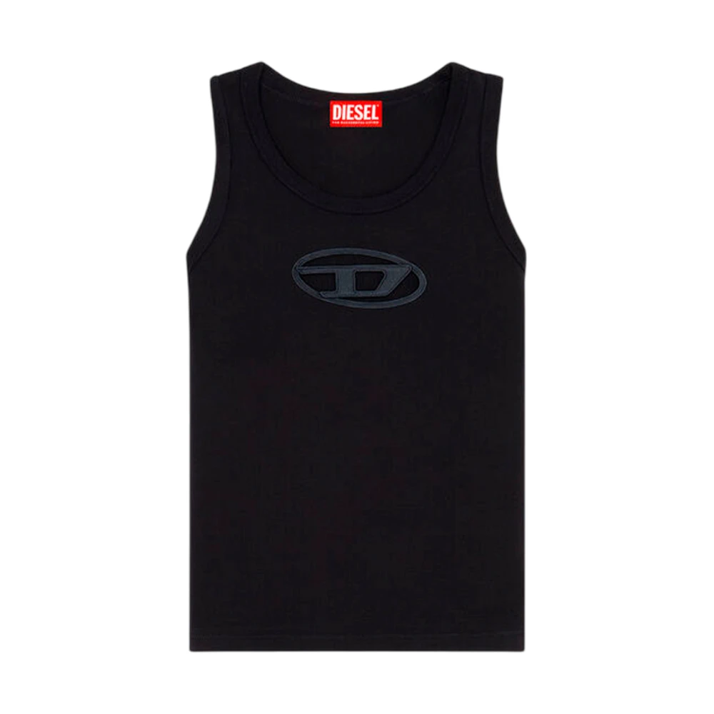 Diesel Mouwloze Casual Top met Cut-Out Details Black Dames