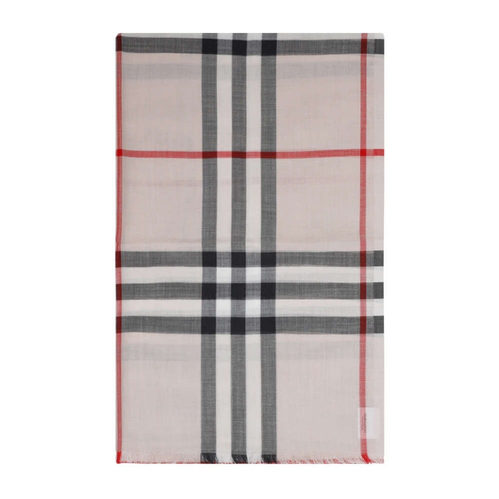 Burberry Neutrale Check Sjaal Ss24 Multicolor Heren