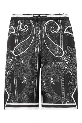 Silk Shorts Paisley Foulard