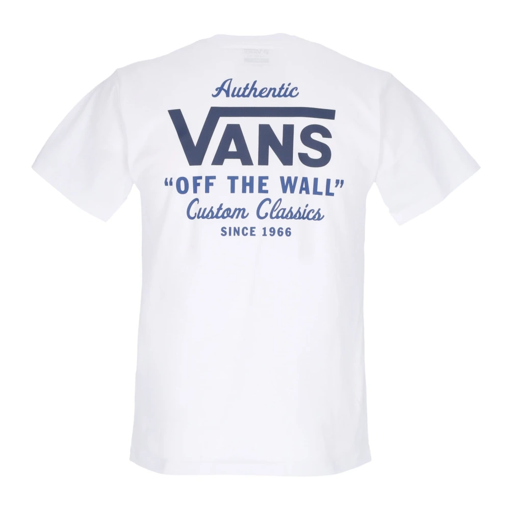 Vans Klassiek Wit Echt Blauw Heren T-shirt White Heren
