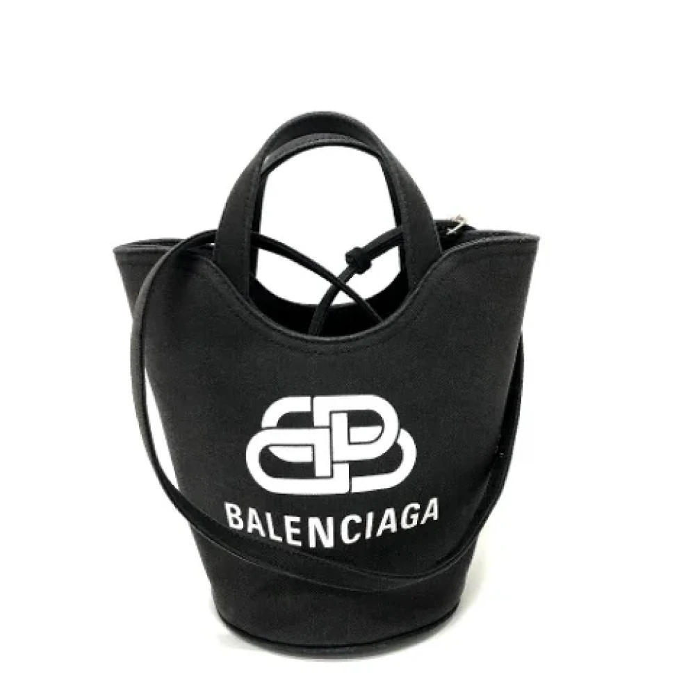 Balenciaga Vintage Pre-owned Cotton balenciaga-bags Black Dames
