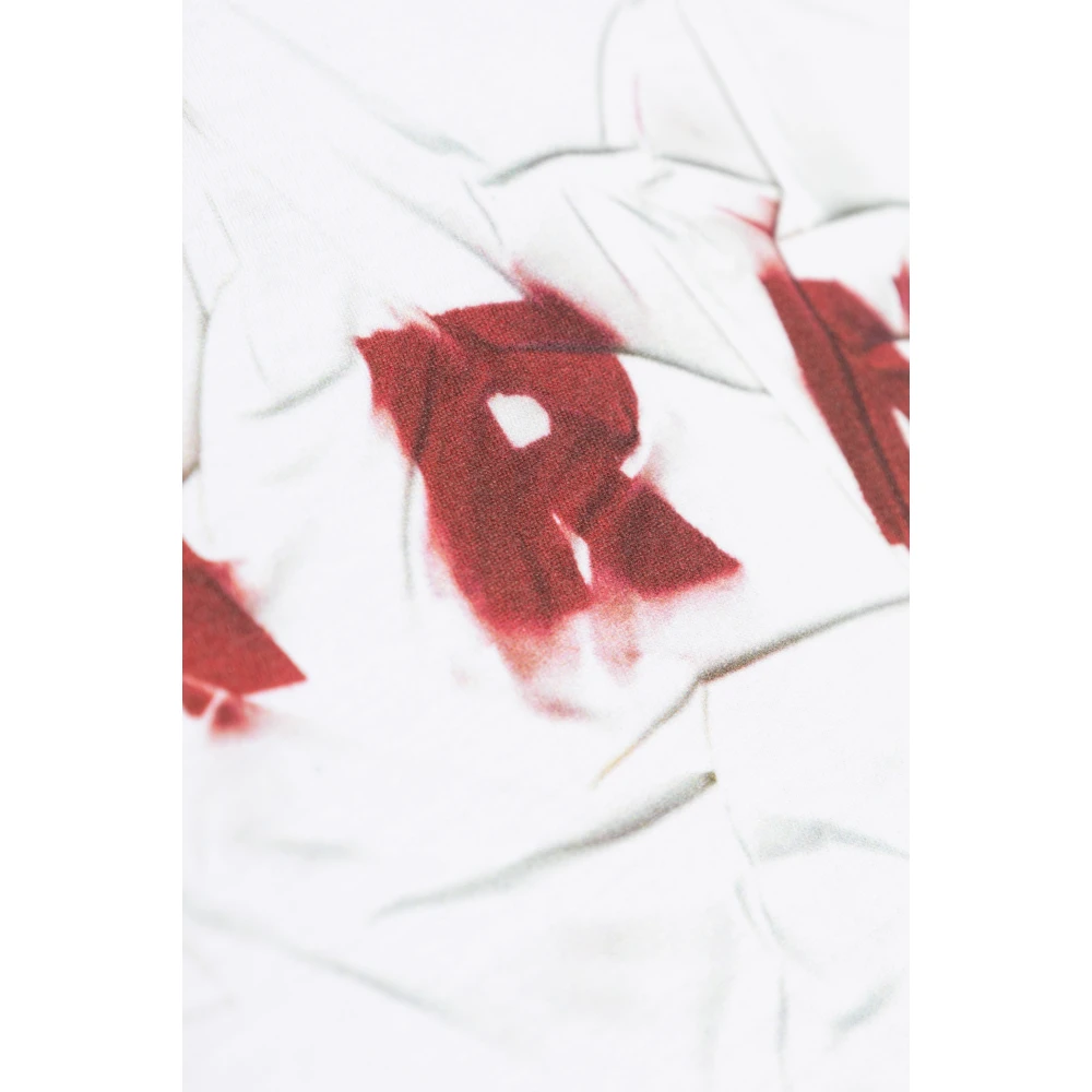 Marni T-shirt met logo White Heren