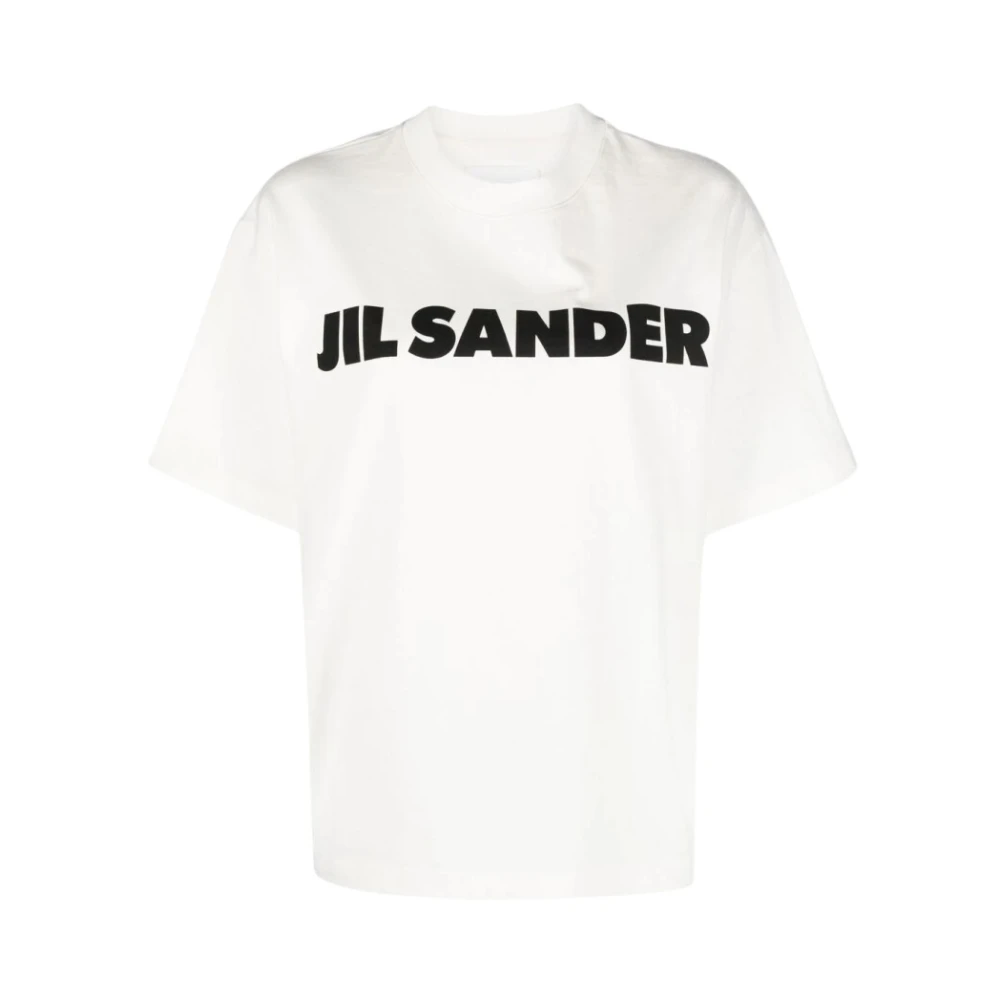 Jil Sander Logo T-shirt Beige Dames