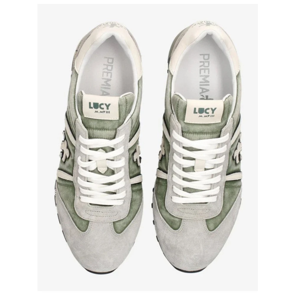 Premiata Lucy Heren Sneakers met Geborduurd Logo Green Heren
