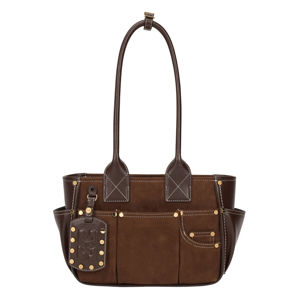 Ganni Women's Brown Shoulder Bags, One Size, Small Posy Bag