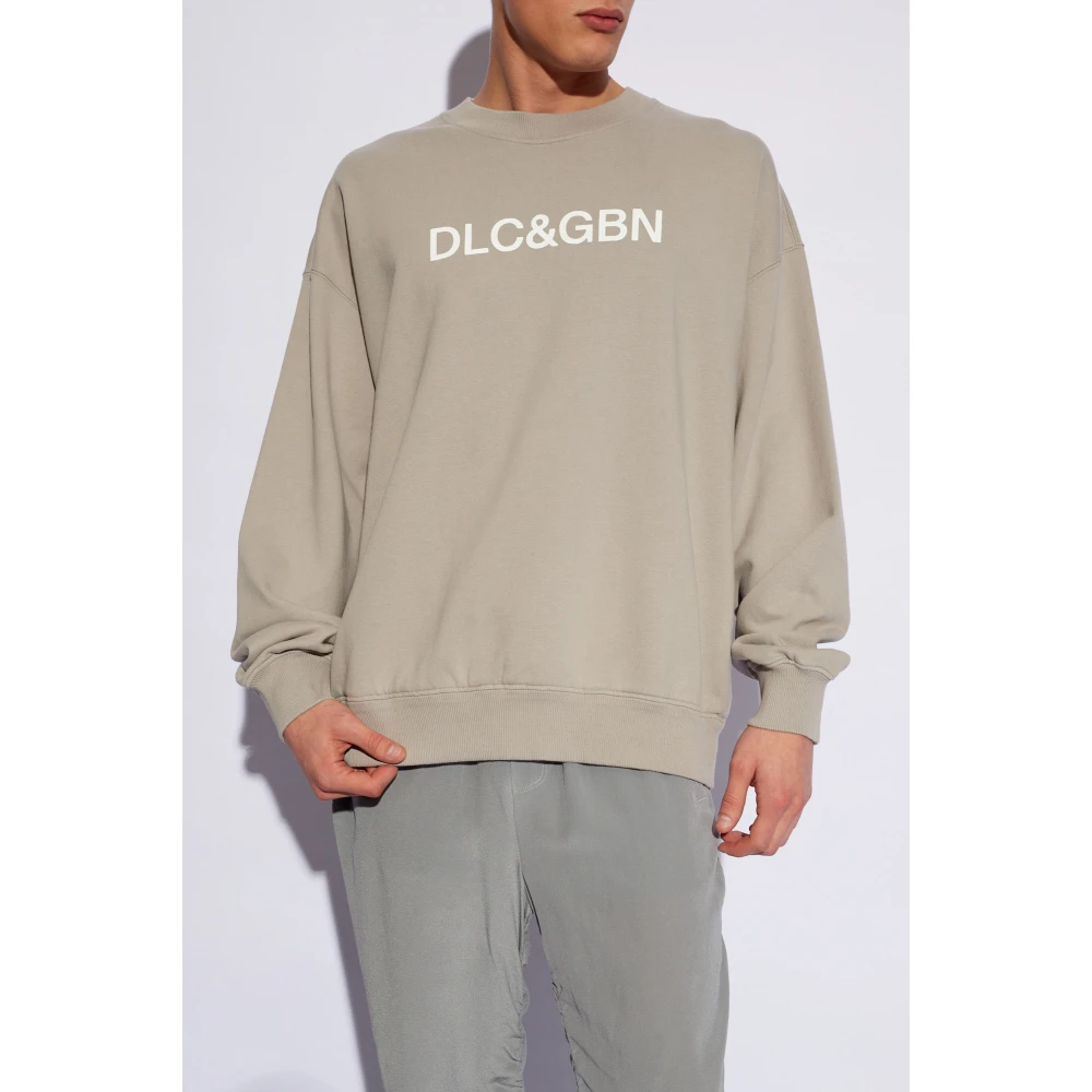 Dolce & Gabbana Bedrukte sweatshirt Gray Heren