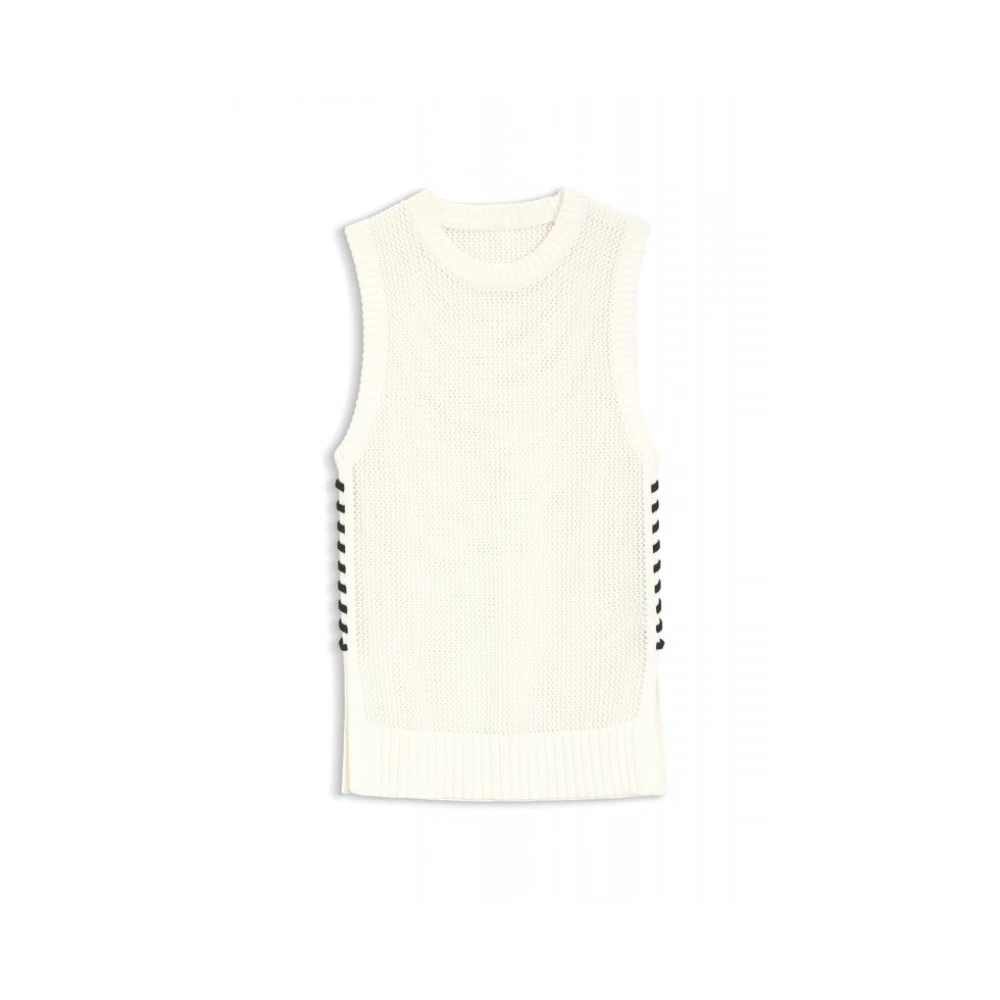 Hugo Beige Sleeveless Tops, Female, M, Boss - Tops