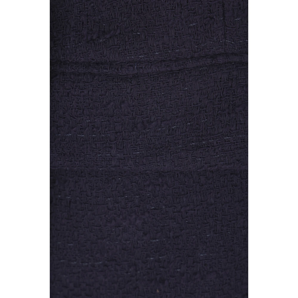 Magliano Blauwe Katoenen Bouclé Enkellange Jas Blue Heren