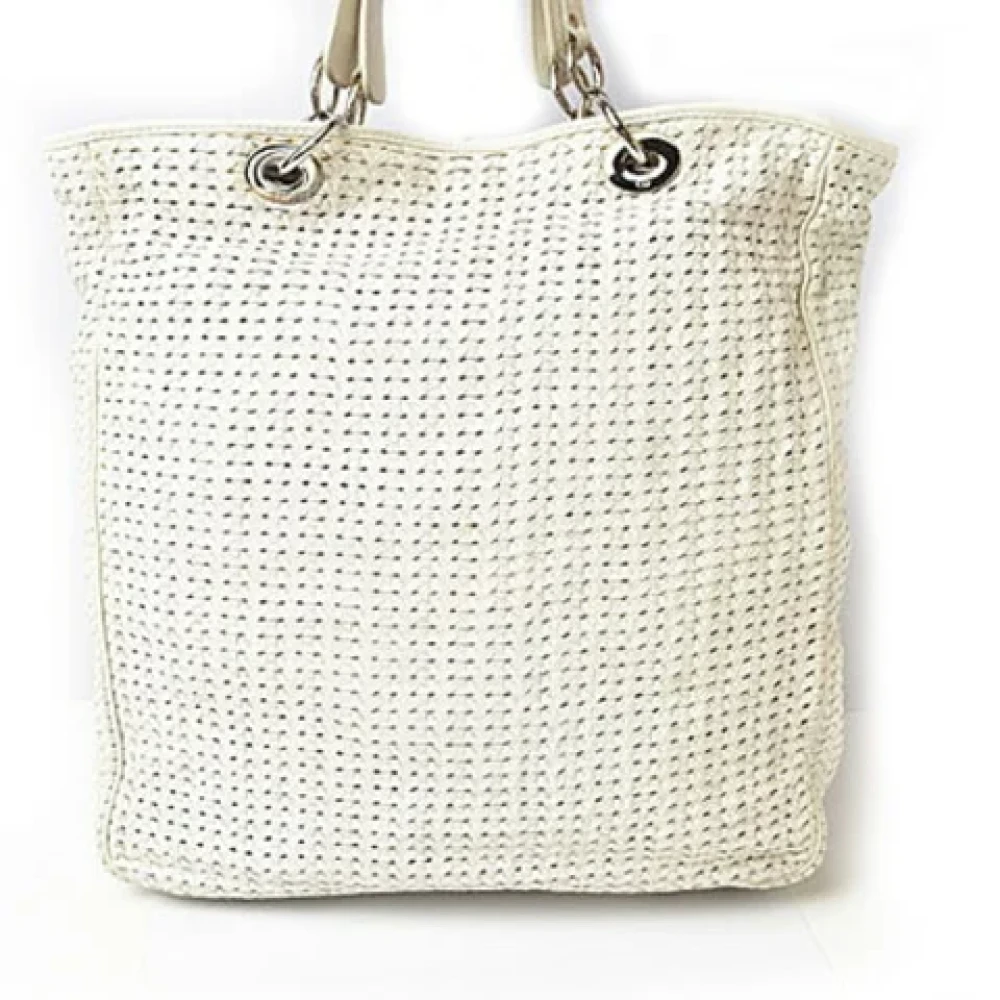 Dior Vintage Pre-owned Fabric dior-bags White Dames