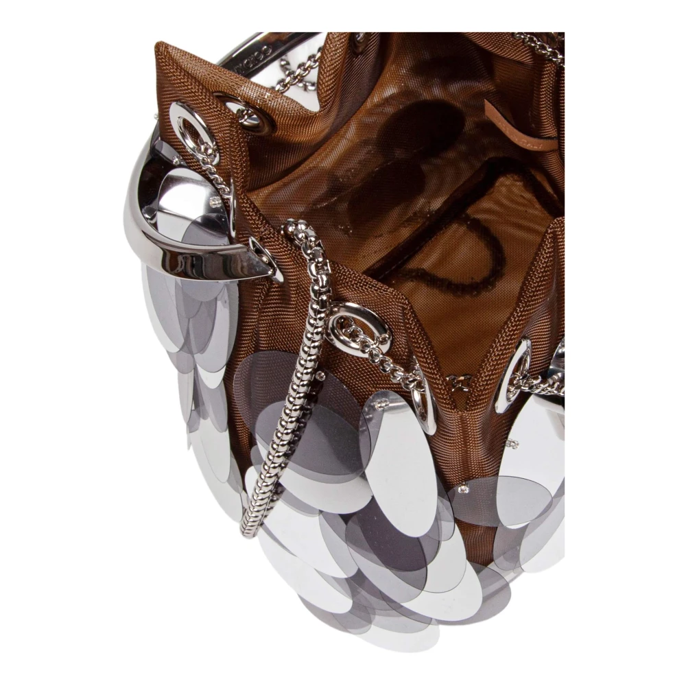 Jimmy Choo Paillet Tule Tas met Metalen Kwastjes Gray Dames