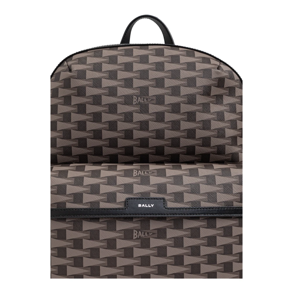 Bally Rugzak met bedrukt logo Brown Heren