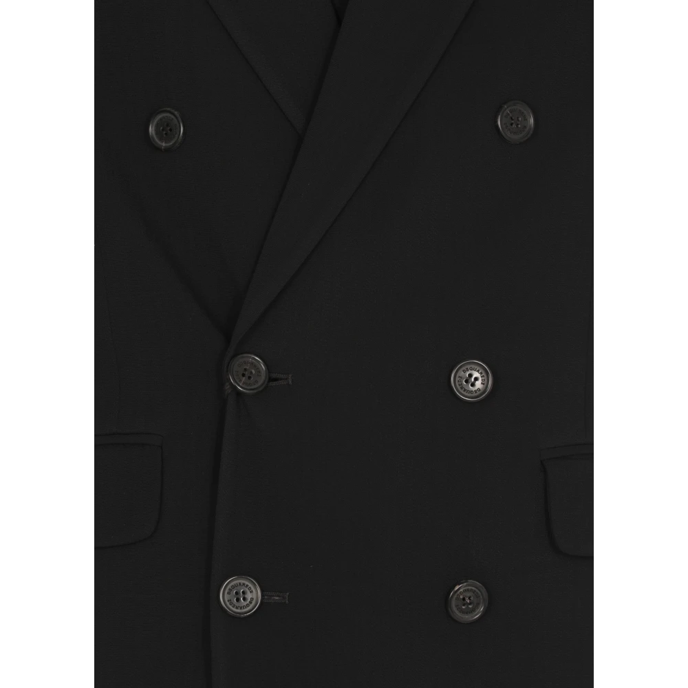 Dsquared2 Zwart Tweedelig Pak Black Heren
