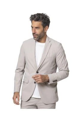 Beige Mönstrad Teknisk Blazer