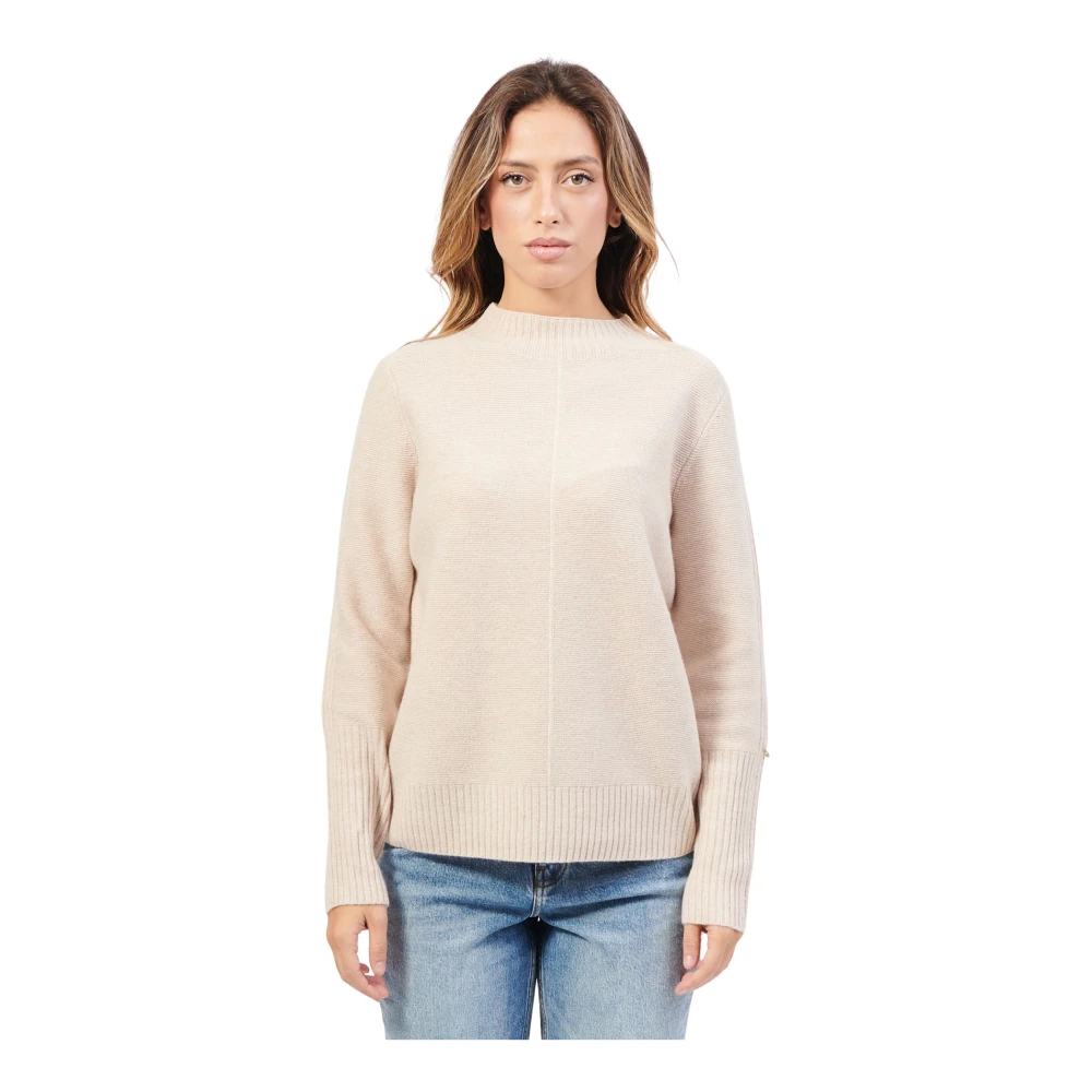 Gerry Weber Beige Geribbelde Trui voor Alle Gelegenheden Beige Dames