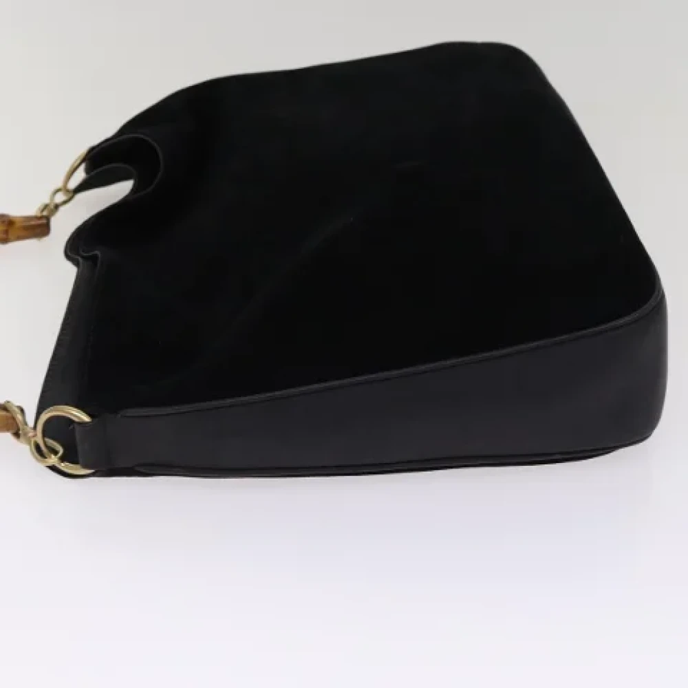 Gucci Vintage Pre-owned Suede handbags Black Dames