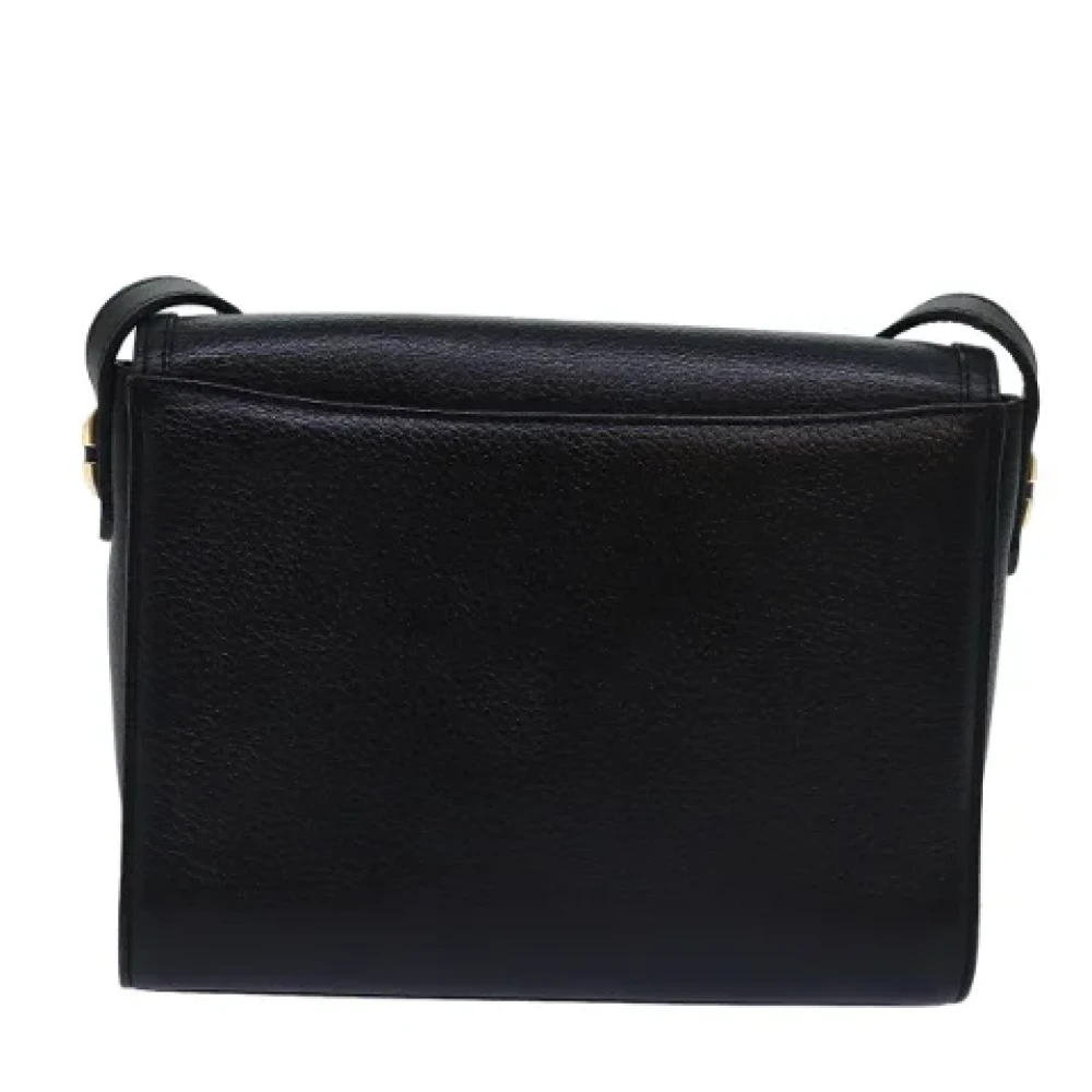 Burberry Vintage Pre-owned Leather shoulder-bags Black Dames
