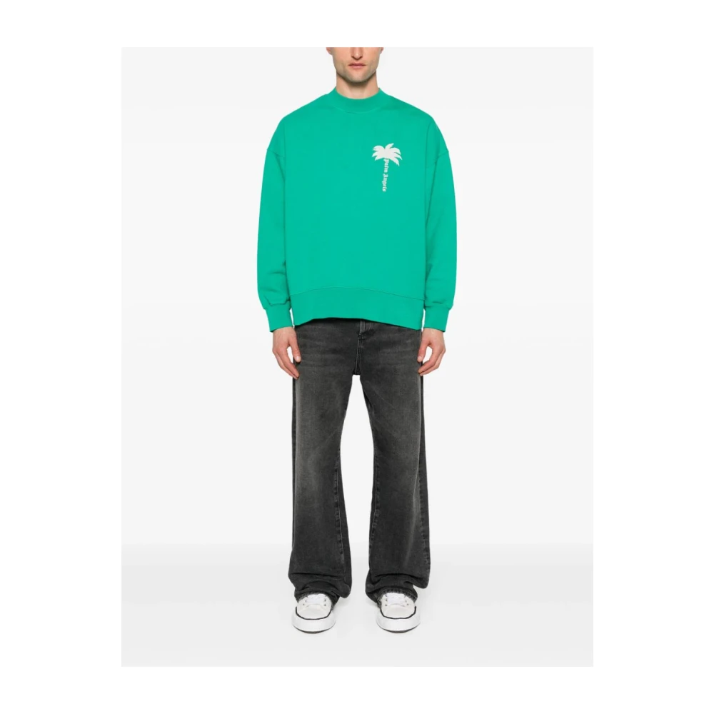Palm Angels Sweatshirts Hoodies Green Heren