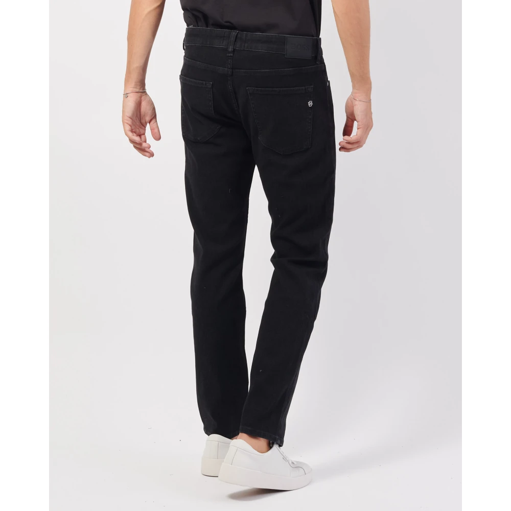 Boss Zwarte Jeans 5-Pocket Regular Fit Black Heren