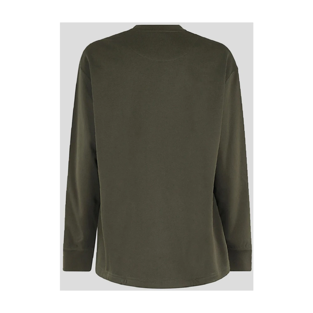 Y-3 Katoenen Logo Sweatshirt Green Heren