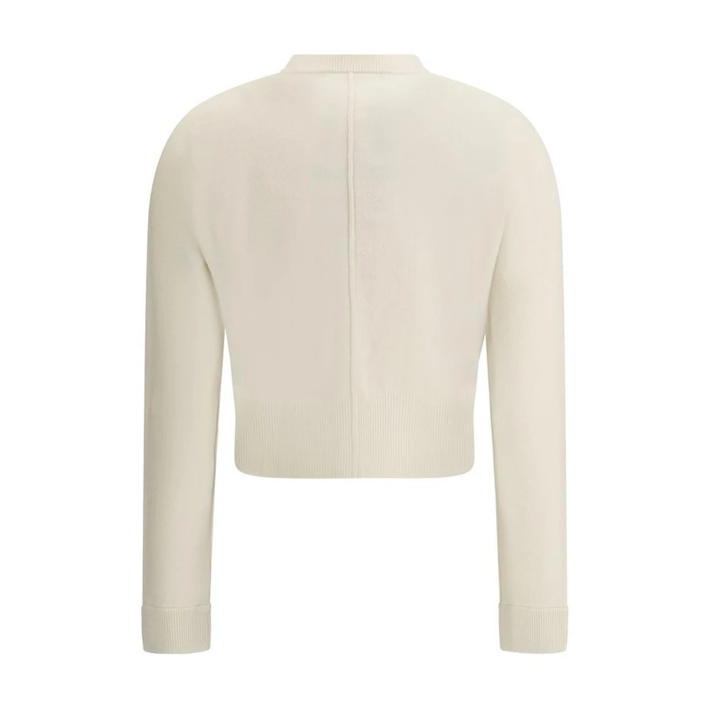 Extreme Cashmere Geribbelde Cashmere Cardigan met Knoopsluiting Beige Dames